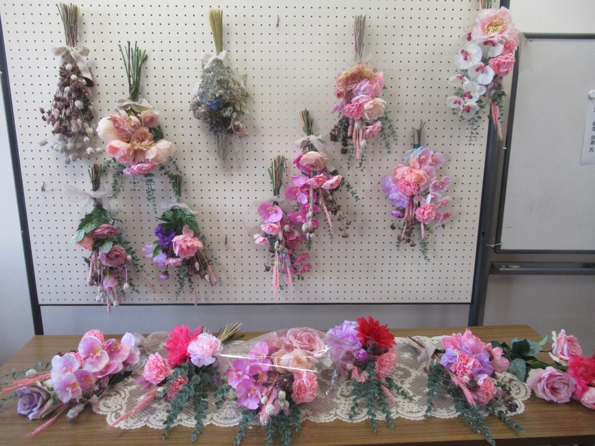 完成した花束